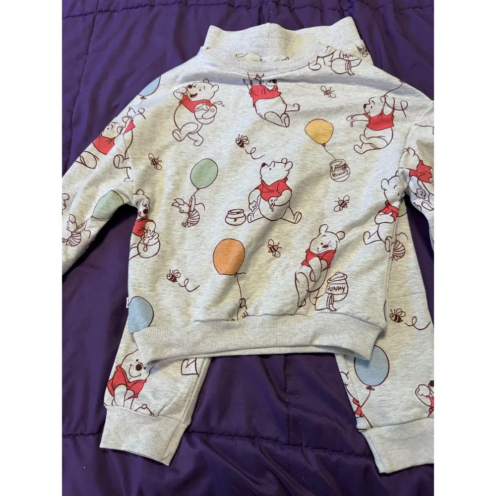 Disney Little Sleepies Winnie the Pooh Play Collection Set 4T Grey Bamboo Jogger